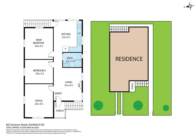 Floorplan of Homely house listing, 60 Cameron Street, Fairfield QLD 4103