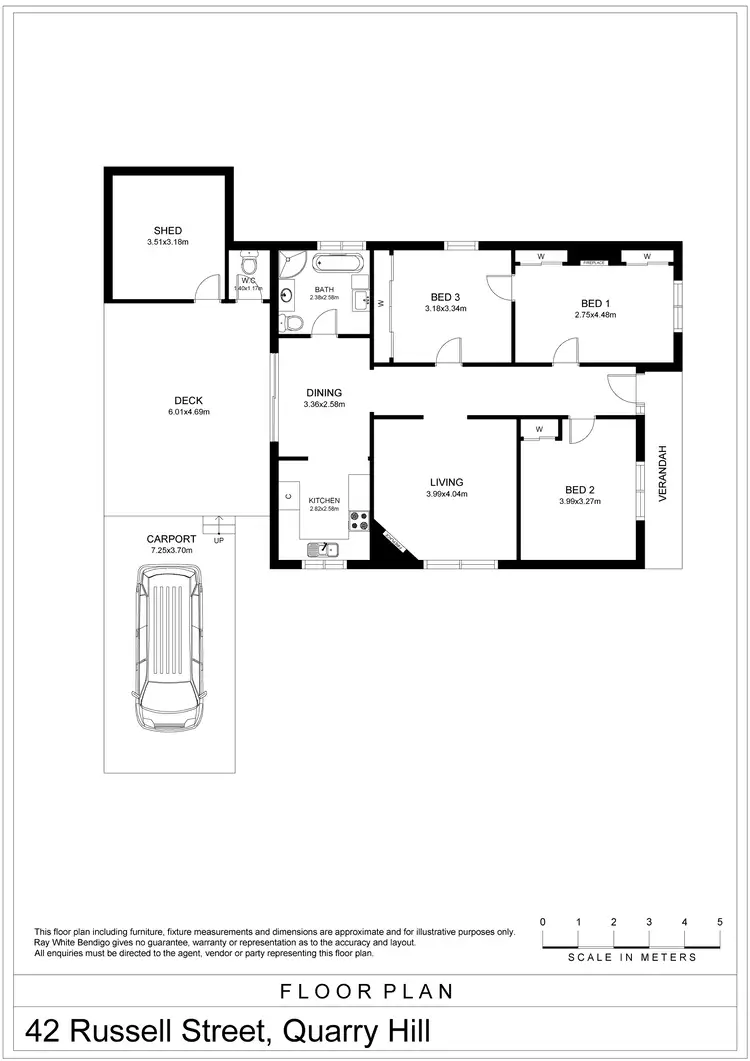 Floorplan of Homely house listing, 42 Russell Street, Quarry Hill VIC 3550
