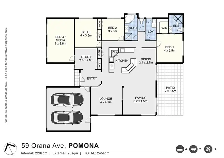 Floorplan of Homely house listing, 59 Orana Avenue, Pomona QLD 4568