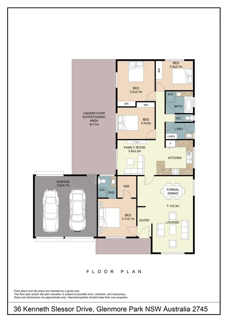 Floorplan of Homely house listing, 36 Kenneth Slessor Drive, Glenmore Park NSW 2745