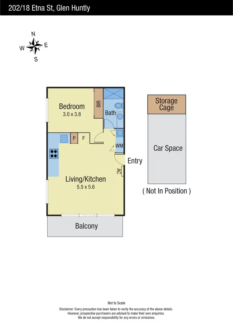 Floorplan of Homely apartment listing, 202/18 Etna Street, Glen Huntly VIC 3163