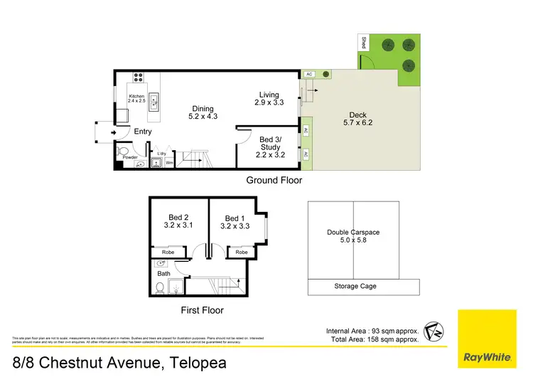 Floorplan of Homely townhouse listing, 8/8 CHESTNUT Avenue, Telopea NSW 2117