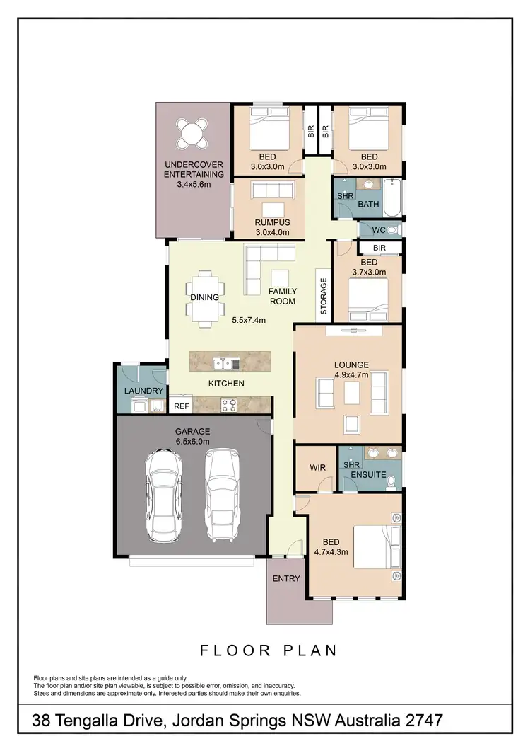 Floorplan of Homely house listing, 38 Tengala Drive, Jordan Springs NSW 2747