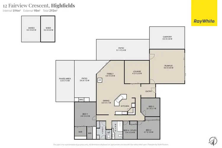 Floorplan of Homely house listing, 12 Fairview Crescent, Highfields QLD 4352