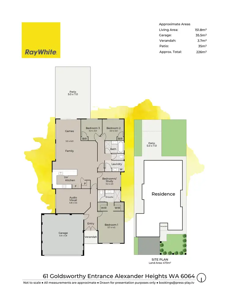 Floorplan of Homely house listing, 61 Goldsworthy Entrance, Alexander Heights WA 6064