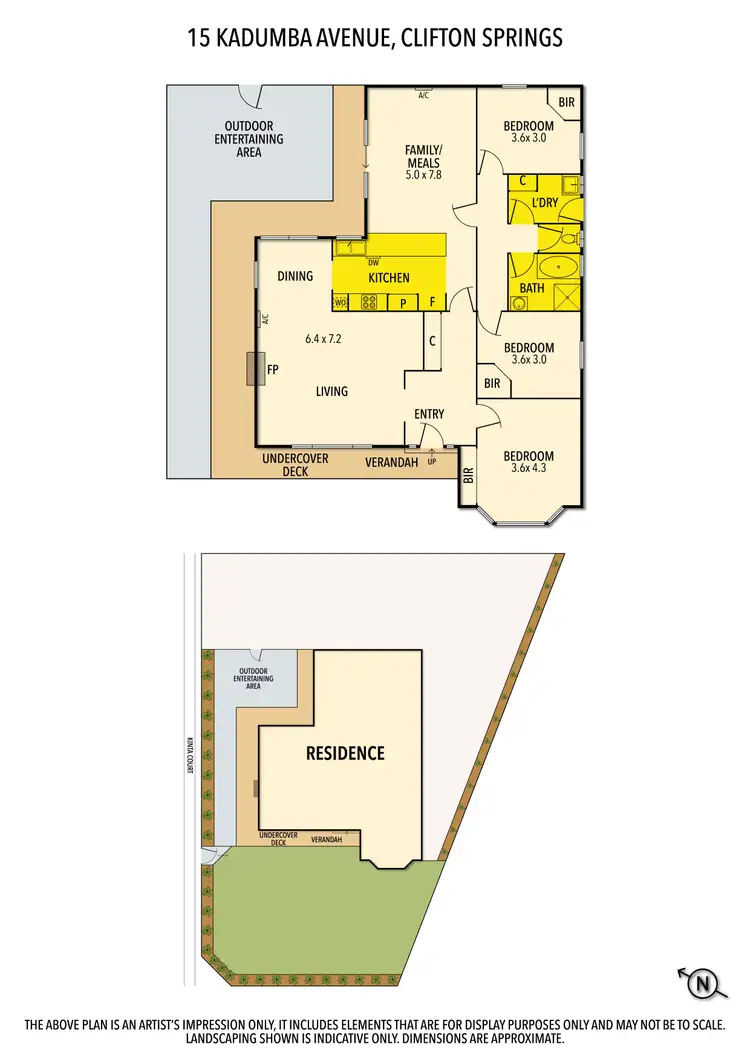 Floorplan of Homely house listing, 15 Kadumba Avenue, Clifton Springs VIC 3222