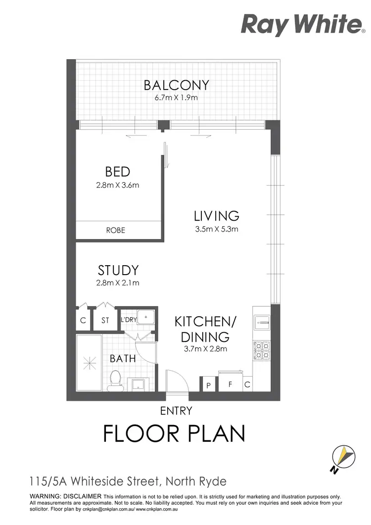 Floorplan of Homely apartment listing, 115/5A Whiteside Street, North Ryde NSW 2113