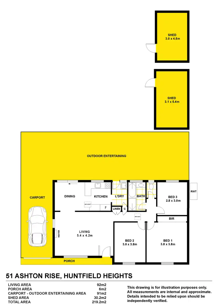 Floorplan of Homely house listing, 51 Ashton Rise, Huntfield Heights SA 5163