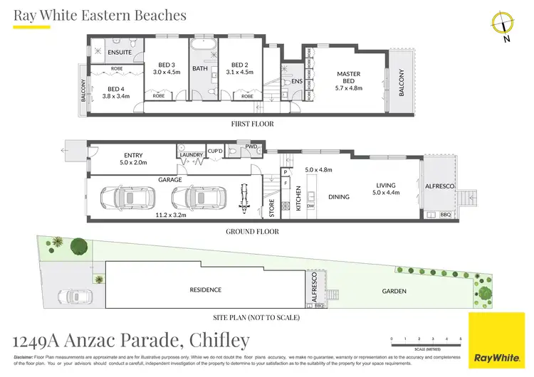 Floorplan of Homely semi-detached listing, 1249A Anzac Parade, Chifley NSW 2036