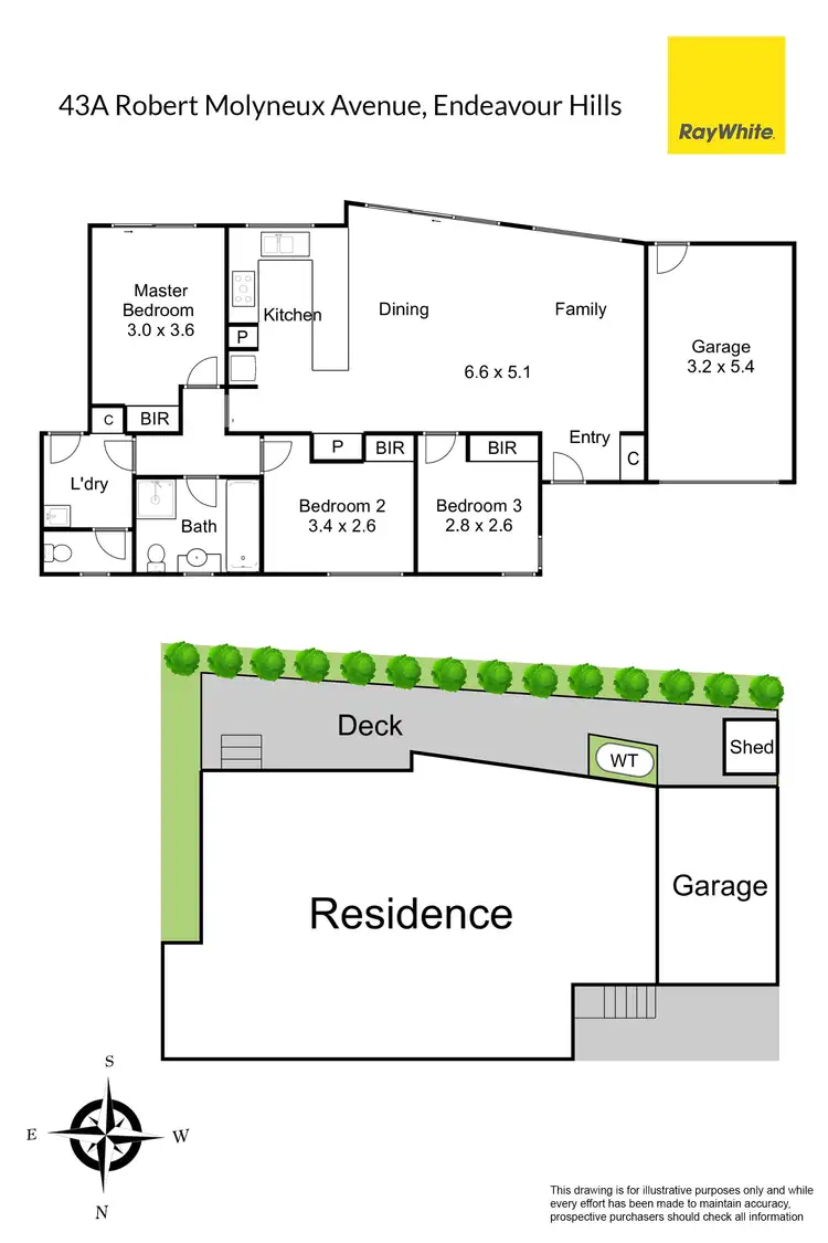 Floorplan of Homely townhouse listing, 43A Robert Molyneux Avenue, Endeavour Hills VIC 3802