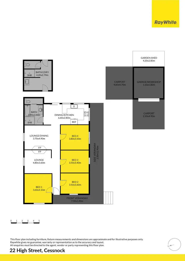Floorplan of Homely house listing, 22 High Street, Cessnock NSW 2325