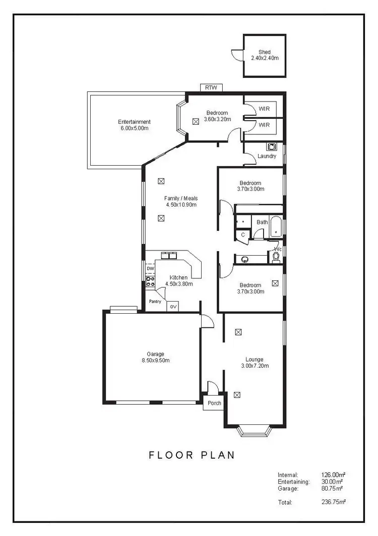 Floorplan of Homely house listing, 85 RM Williams Drive, Walkley Heights SA 5098