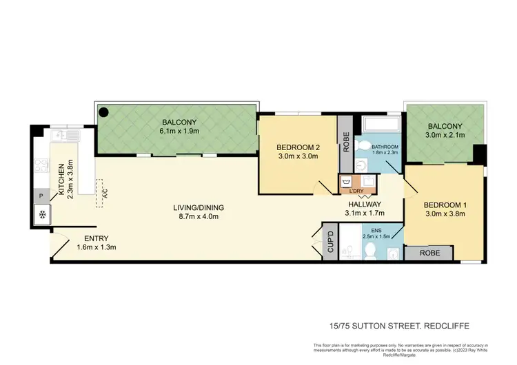 Floorplan of Homely unit listing, 15/75 Sutton Street, Redcliffe QLD 4020