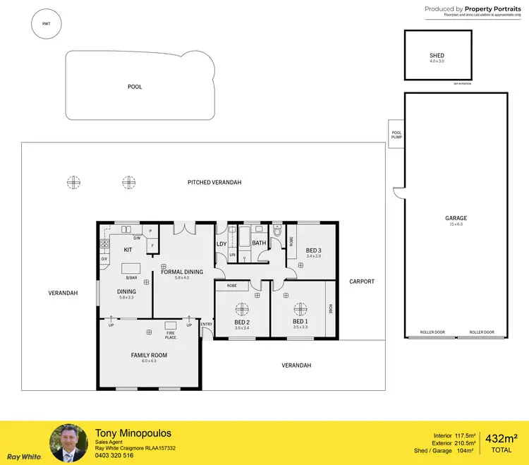 Floorplan of Homely house listing, 10 Fradd Road, Angle Vale SA 5117