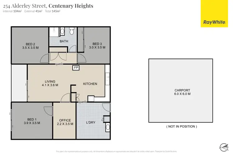 Floorplan of Homely house listing, 254 Alderley Street, Centenary Heights QLD 4350