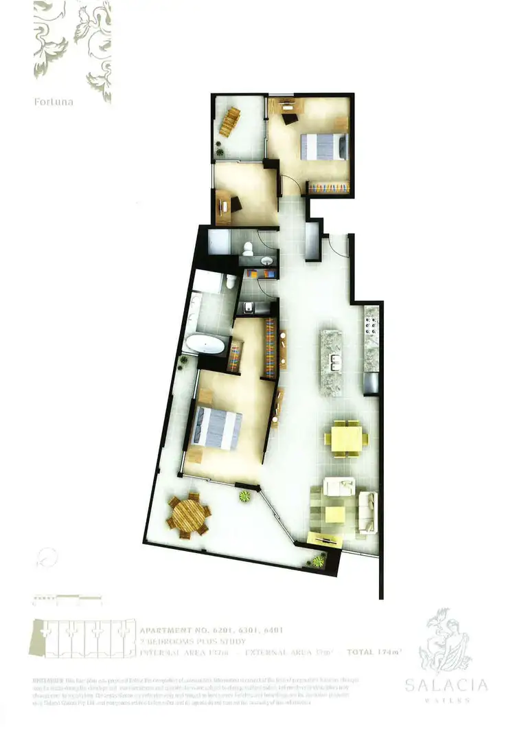 Floorplan of Homely apartment listing, 6401/6 Marina Promenade, Paradise Point QLD 4216
