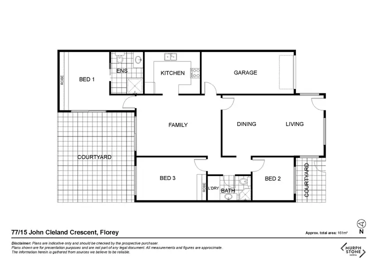Floorplan of Homely townhouse listing, 77/15 John Cleland Crescent, Florey ACT 2615