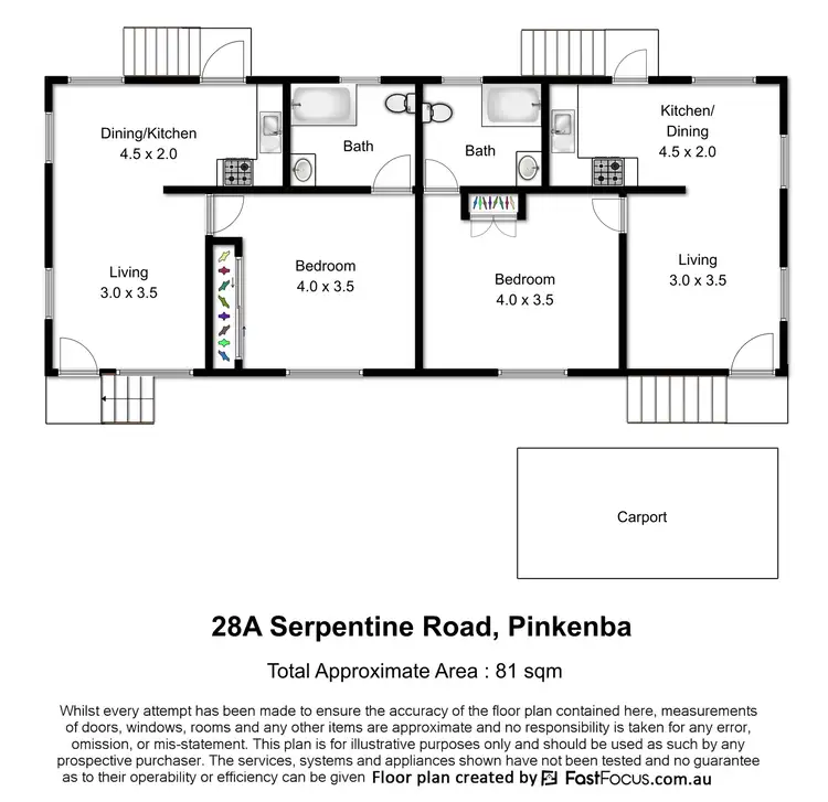 Floorplan of Homely house listing, 28A Serpentine Road, Pinkenba QLD 4008