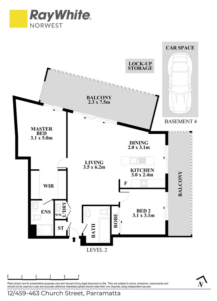 Floorplan of Homely apartment listing, 12/459-463 Church Street, Parramatta NSW 2150