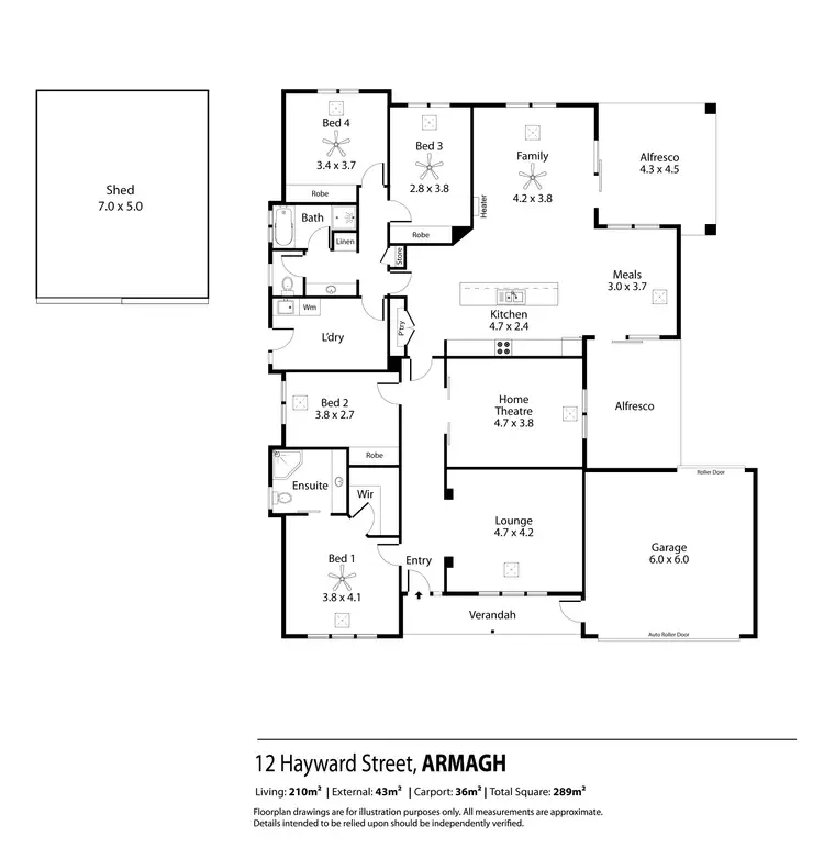 Floorplan of Homely house listing, 12 Hayward Street, Armagh SA 5453