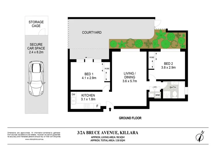Floorplan of Homely apartment listing, 3/2A Bruce Avenue, Killara NSW 2071