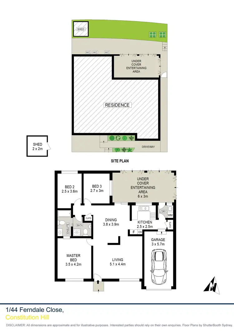 Floorplan of Homely villa listing, 1/44 Ferndale Close, Constitution Hill NSW 2145