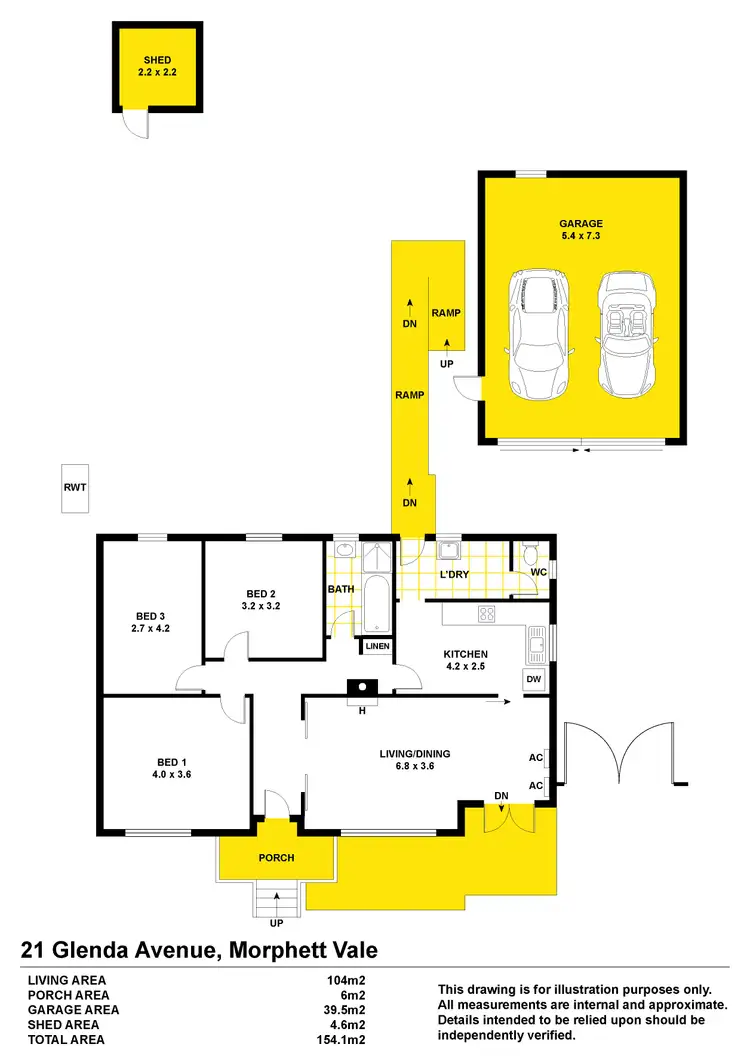 Floorplan of Homely house listing, 21 Glenda Avenue, Morphett Vale SA 5162