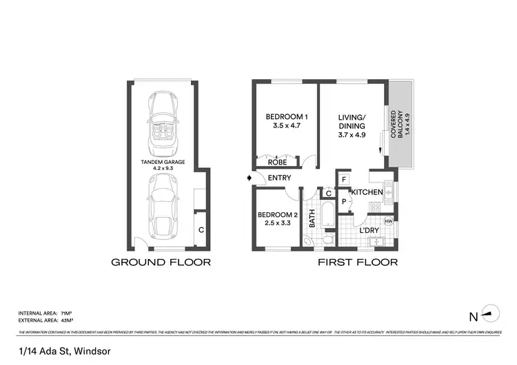 Floorplan of Homely unit listing, 1/14 Ada Street, Windsor QLD 4030