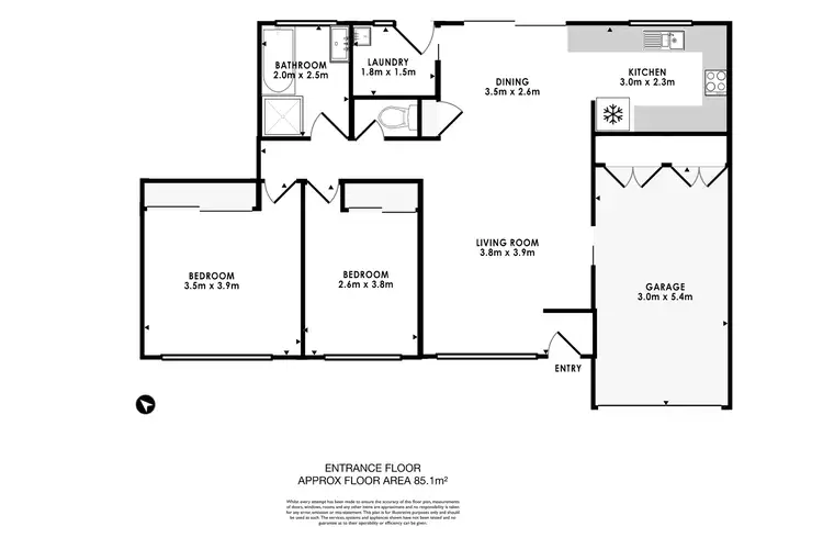 Floorplan of Homely semi-detached listing, 1/52 Boulder Bay Road, Fingal Bay NSW 2315
