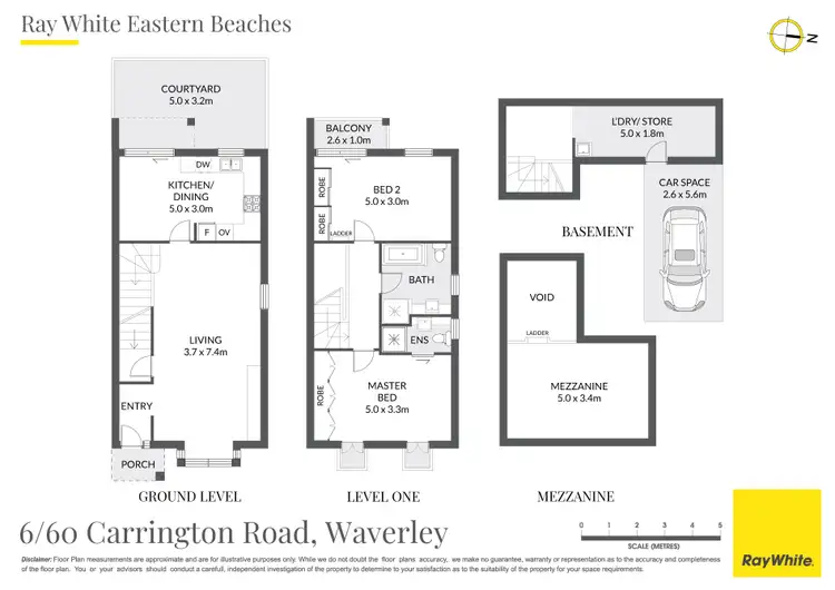 Floorplan of Homely townhouse listing, 6/60 Carrington Road, Waverley NSW 2024