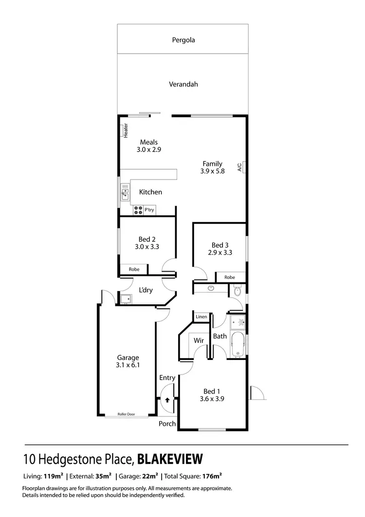 Floorplan of Homely house listing, 10 Hedgestone Place, Blakeview SA 5114