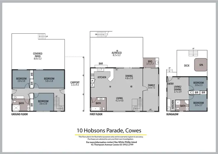 Floorplan of Homely house listing, 10 Hobsons Parade, Cowes VIC 3922