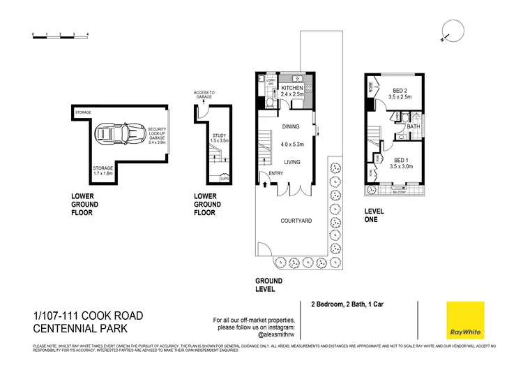 Floorplan of Homely apartment listing, 1/107-111 Cook Road, Centennial Park NSW 2021