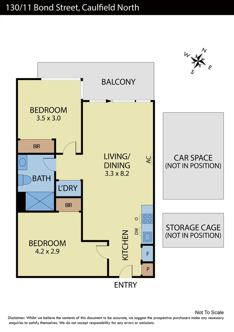Floorplan of Homely apartment listing, 130/11 Bond Street, Caulfield North VIC 3161