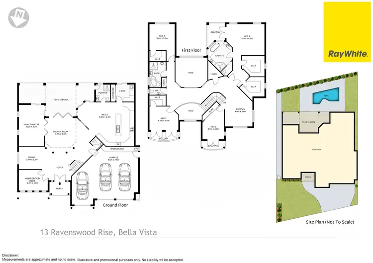 Floorplan of Homely house listing, 13 Ravenswood Rise, Bella Vista NSW 2153