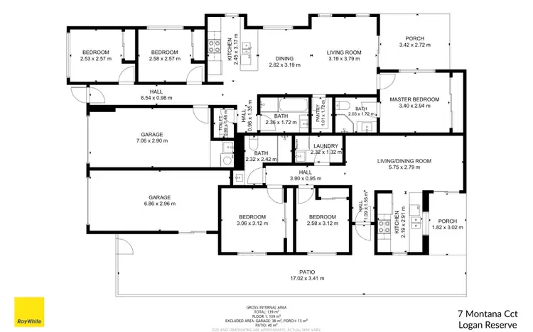 Floorplan of Homely house listing, 7 Montana Circuit, Logan Reserve QLD 4133