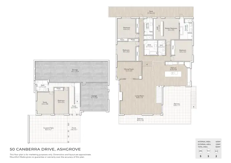 Floorplan of Homely house listing, 50 Canberra Drive, Ashgrove QLD 4060