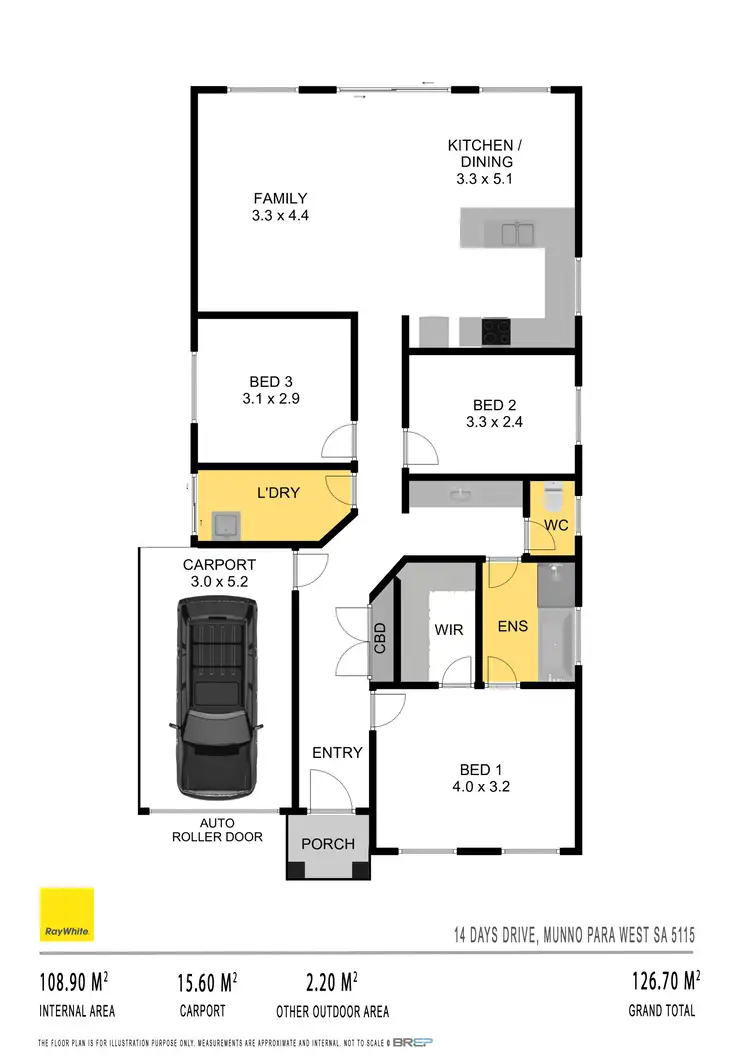 Floorplan of Homely house listing, 14 Days Drive, Munno Para West SA 5115