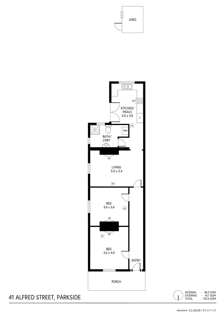 Floorplan of Homely house listing, 41 Alfred Street, Parkside SA 5063