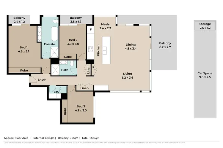 Floorplan of Homely apartment listing, 4211/40 Hollins Crescent, New Farm QLD 4005
