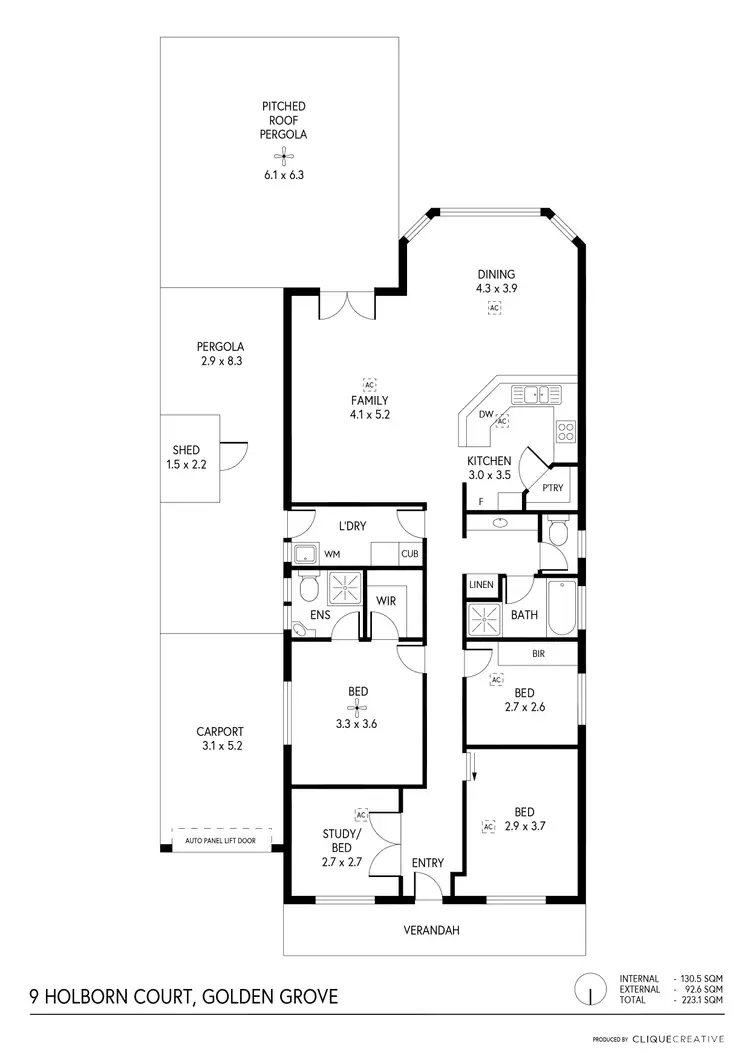 Floorplan of Homely house listing, 9 Holborn Court, Golden Grove SA 5125
