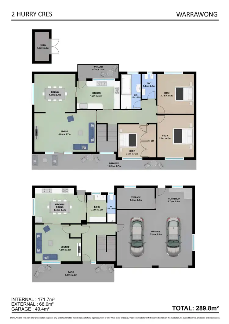 Floorplan of Homely house listing, 2 Hurry Crescent, Warrawong NSW 2502