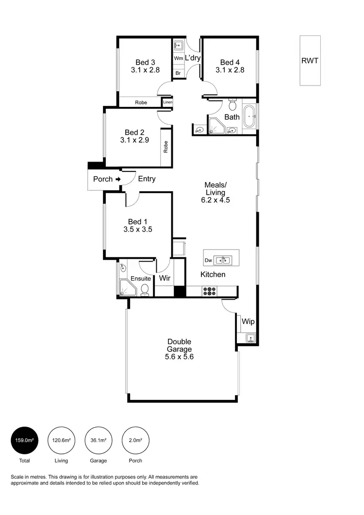 Floorplan of Homely house listing, 1a Minns Street West, Seaton SA 5023