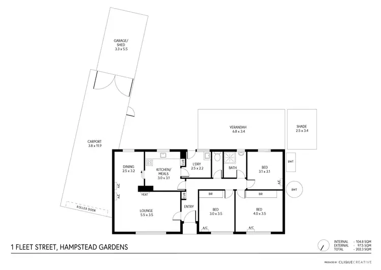 Floorplan of Homely house listing, 1 Fleet Street, Hampstead Gardens SA 5086