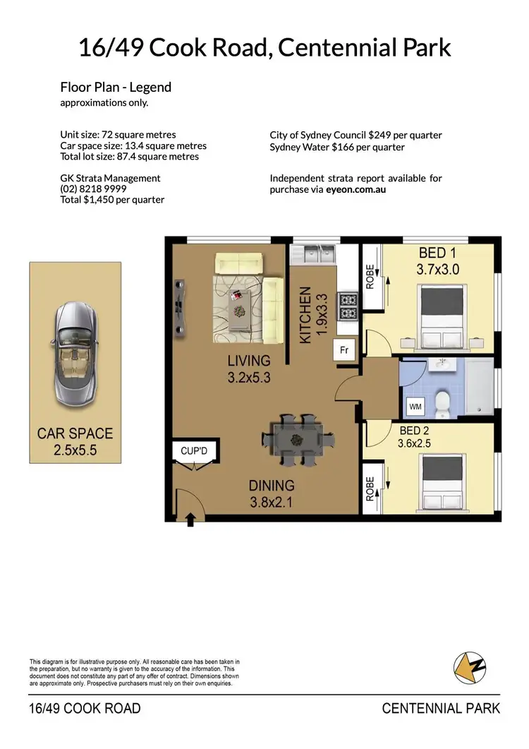 Floorplan of Homely apartment listing, 16/49-51 Cook Road, Centennial Park NSW 2021
