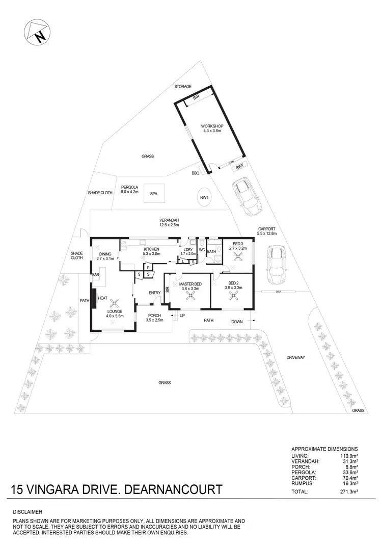 Floorplan of Homely house listing, 15 Vingara Drive, Dernancourt SA 5075