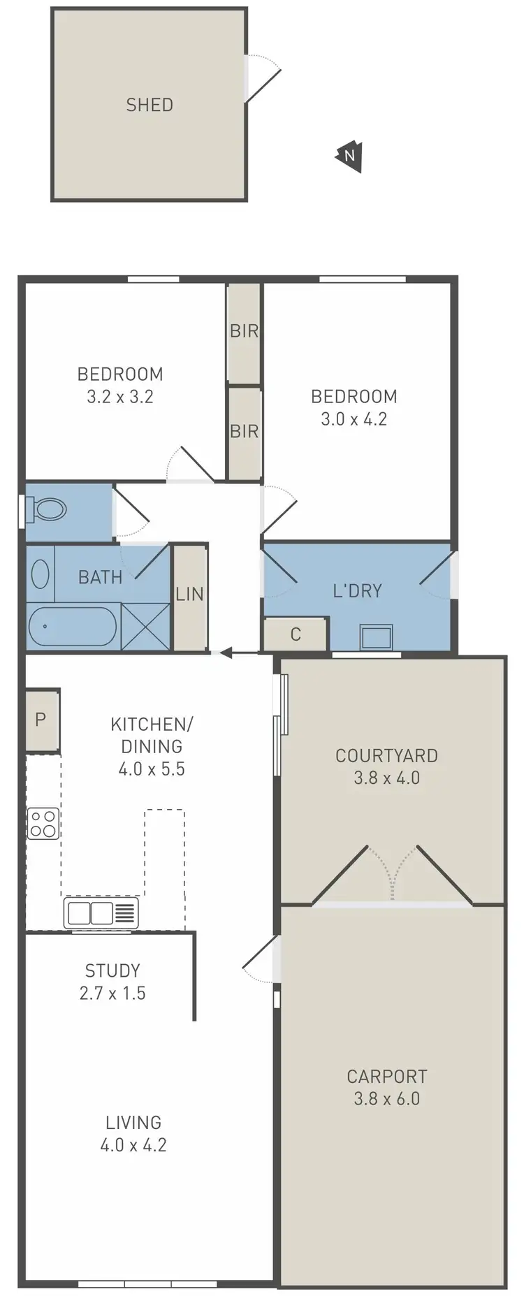 Floorplan of Homely house listing, 2/253 Greaves Street North, Werribee VIC 3030