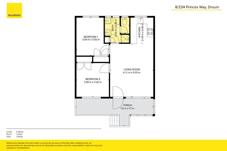Floorplan of Homely unit listing, 8/234 Princes Way, Drouin VIC 3818