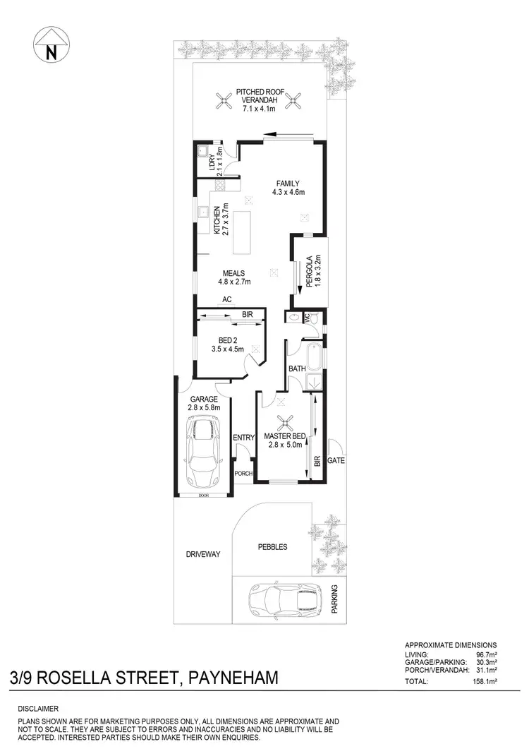 Floorplan of Homely house listing, 3/9 Rosella Street, Payneham SA 5070