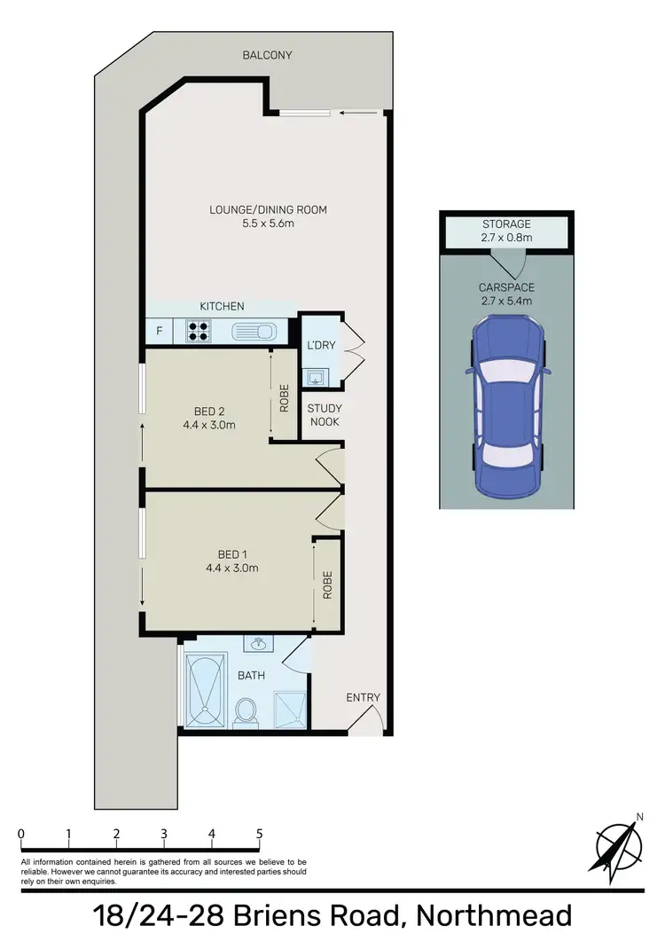 Floorplan of Homely apartment listing, 18/24-28 Briens Road, Northmead NSW 2152
